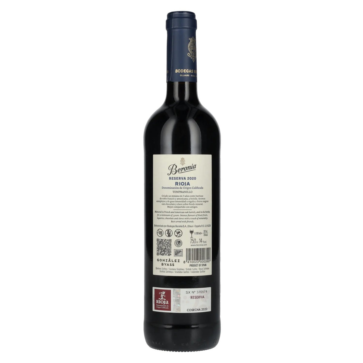 Beronia Reserva Rioja 2020 14% Vol. 0,75l