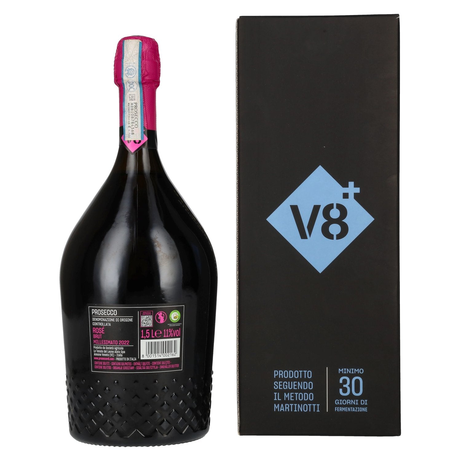 V8+ LELE Prosecco Rosé Brut Millesimato DOC 2022 11% vol. 1.5l in gift box
