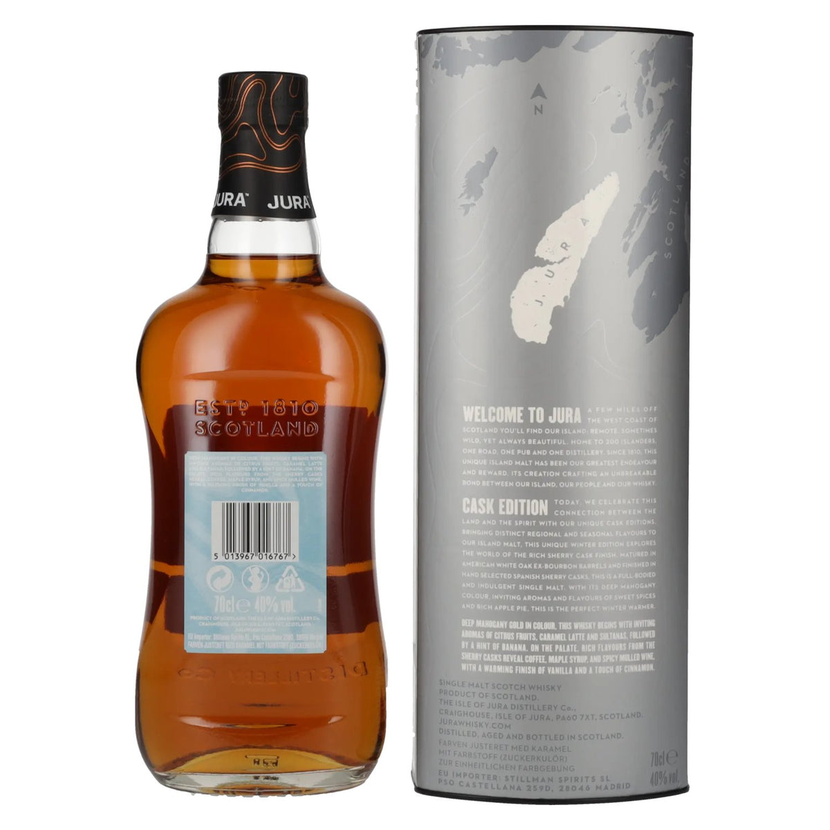 Whisky écossais single malt Jura, édition WINTER, 40 % vol., 0,7 l, dans un coffret cadeau
