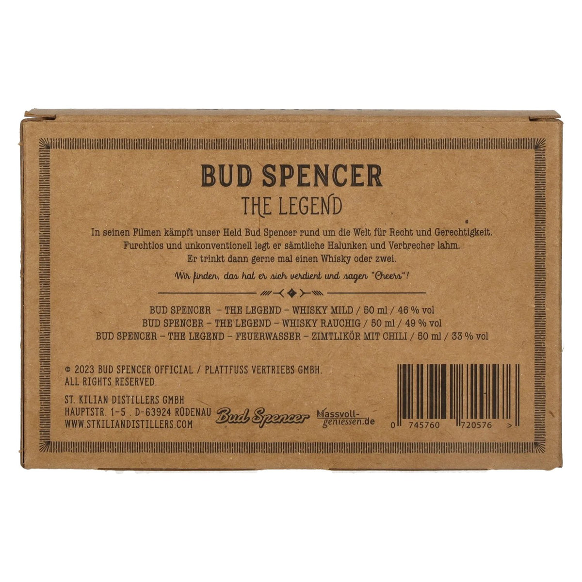 Bud Spencer THE LEGEND Miniset 42,7% Vol. 3x0,05l in geschenkverpakking