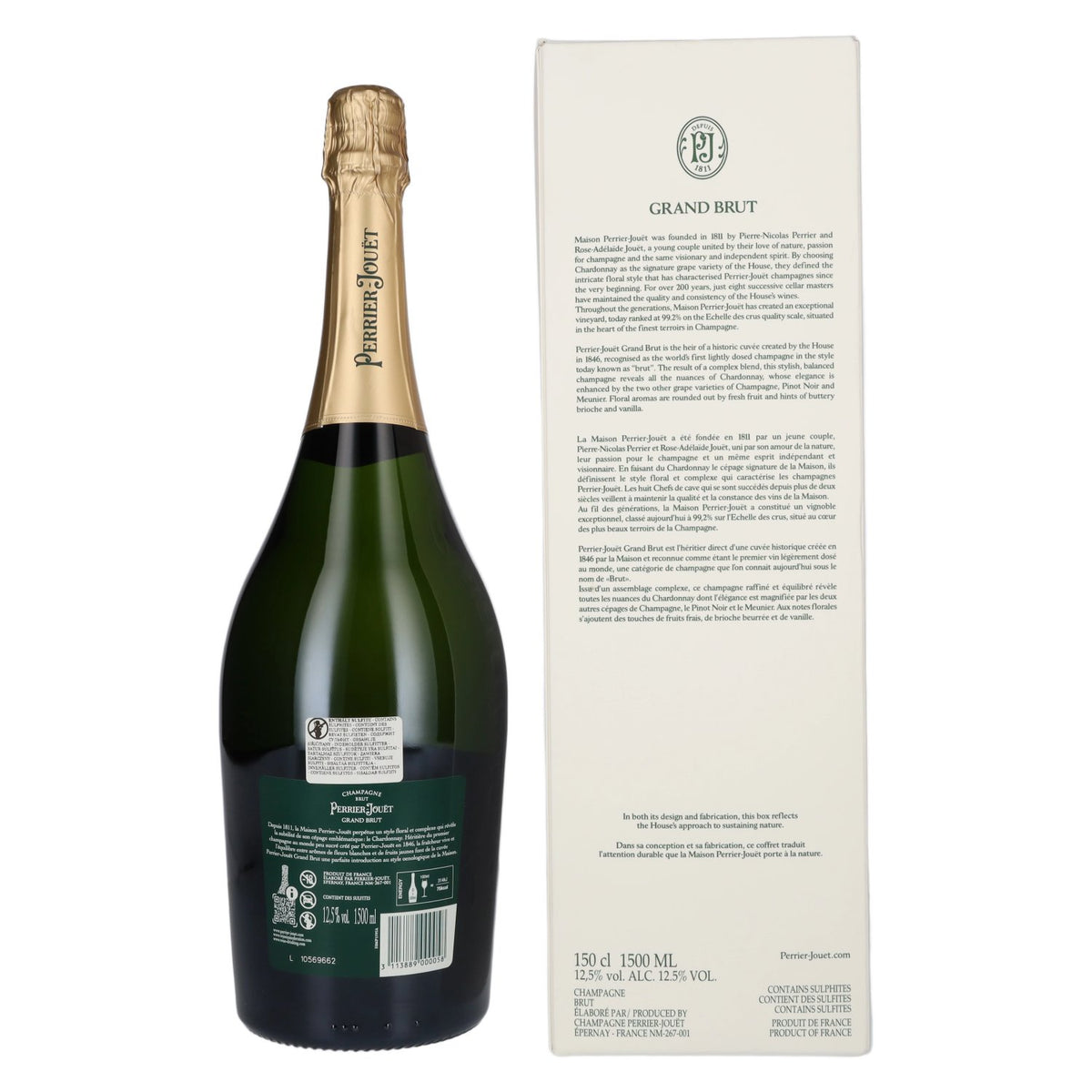 Perrier-Jouët Champagne Grand Brut 12,5% Vol. 1,5l in Geschenkbox