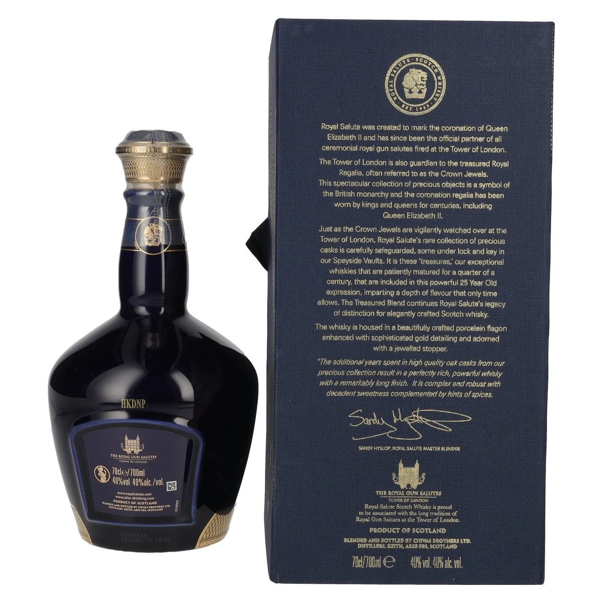 Royal Salute 25 ans THE TREASURE BLEND 40 % vol. 0,7 l dans un coffret cadeau