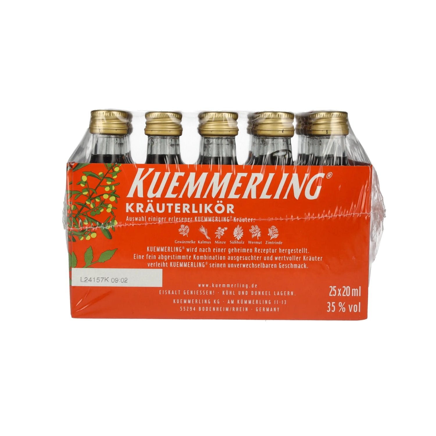 Kuemmerling kruidenlikeur 35% vol. 25x0,02l