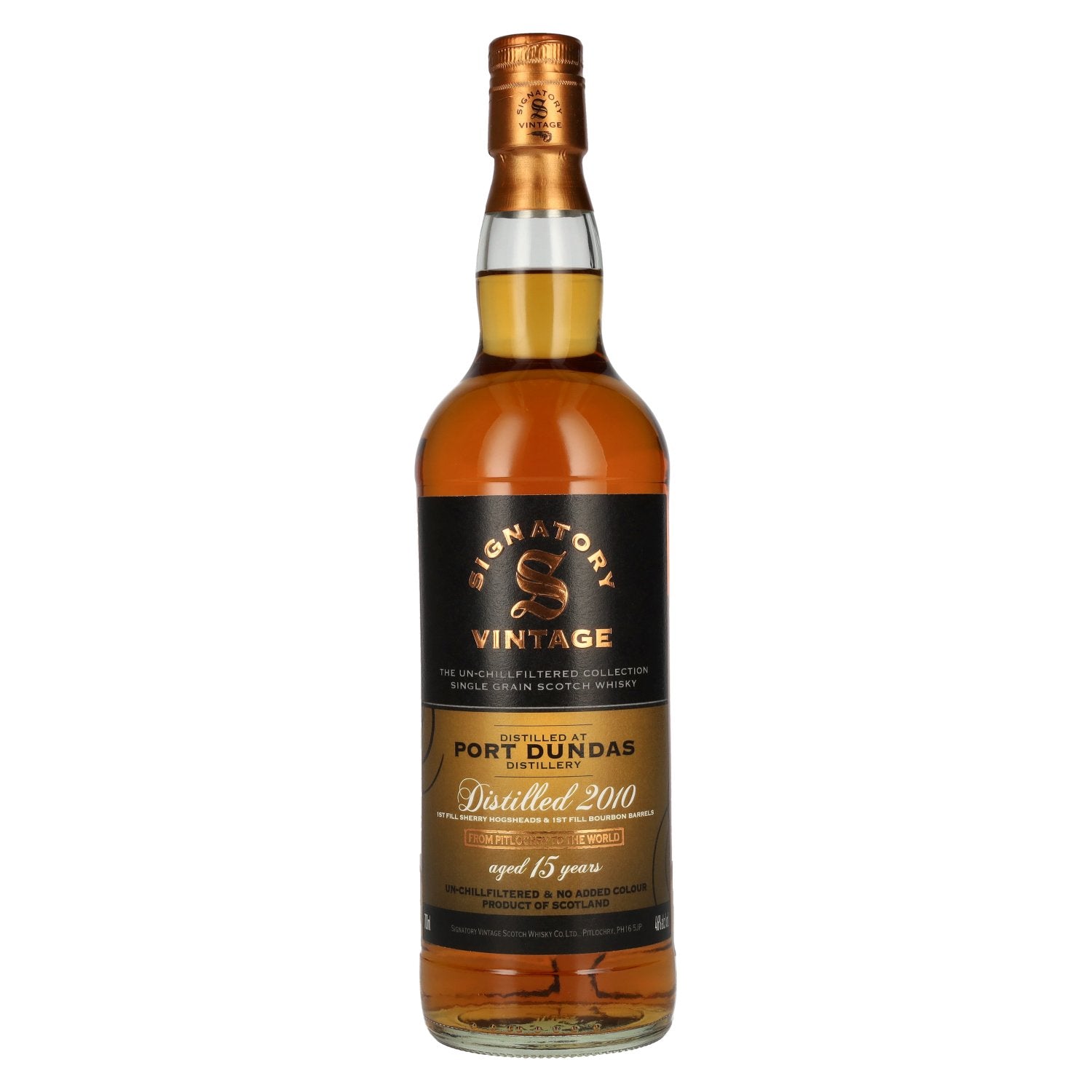 Signatory Vintage PORT DUNDAS 15 Years Old The Un-Chillfiltered 2010 46% Vol. 0,7l in Geschenkbox