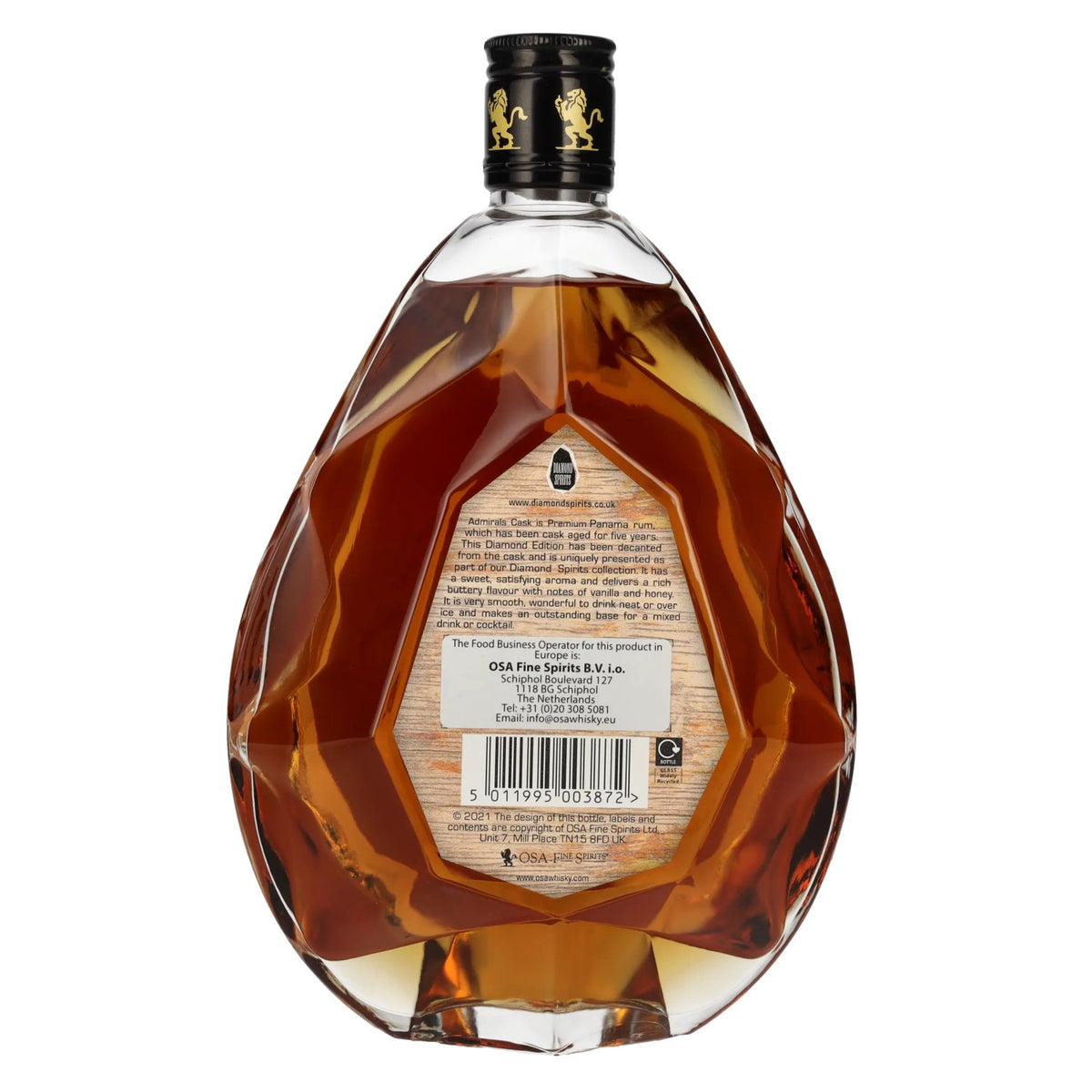 OSA Fine Spirits Admiral’s Cask Premium Panama Rum Diamond 40% ABV 0.7l