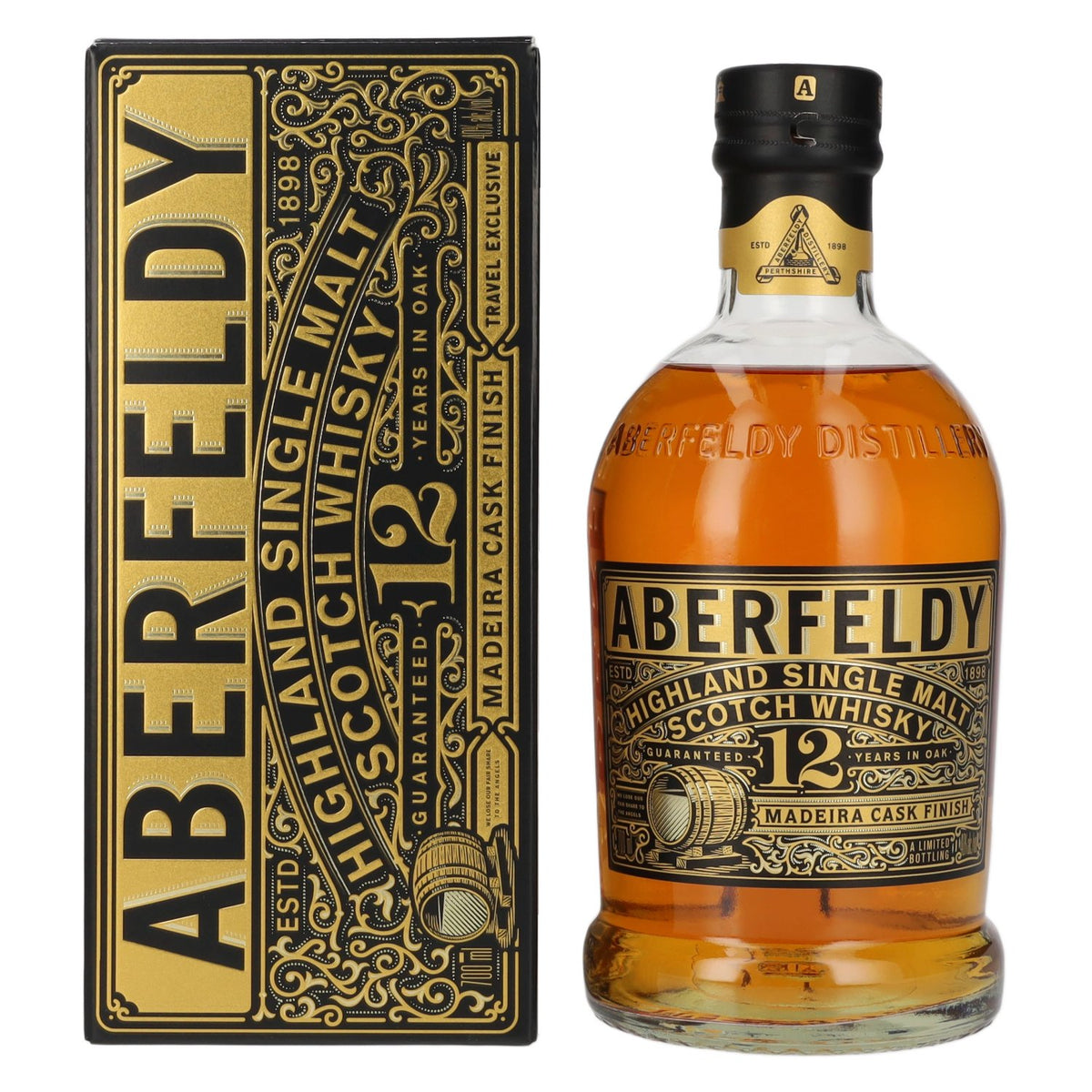 Aberfeldy 12 Years Old Highland Single Malt MADEIRA CASK FINISH 40% Vol. 0,7l in Geschenkbox