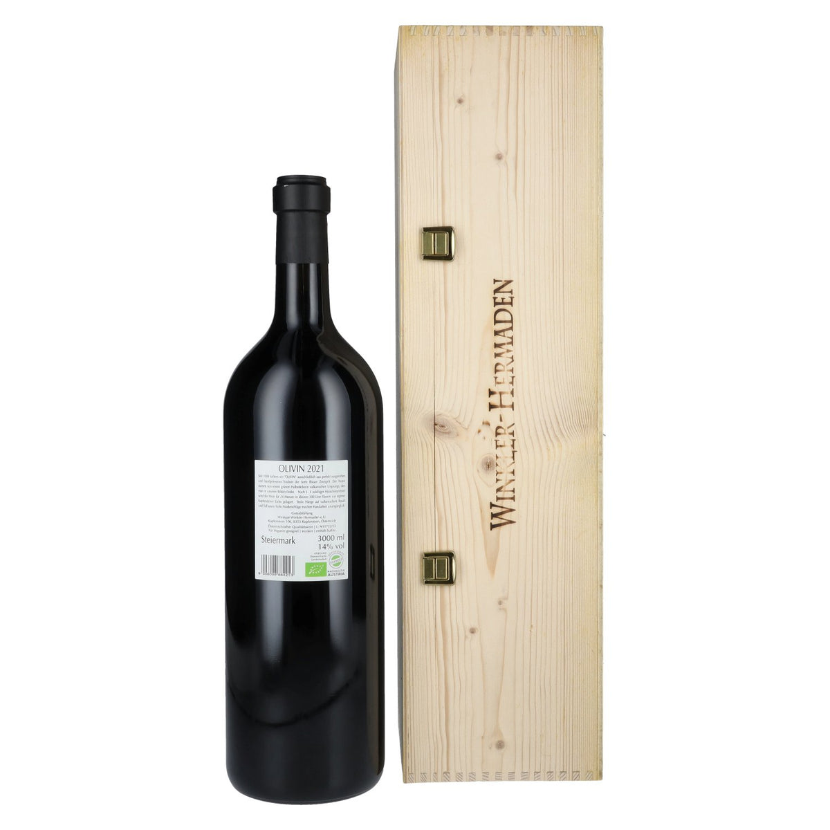 Winkler-Hermaden Olivin 2021 14% Vol. 3l in Holzkiste