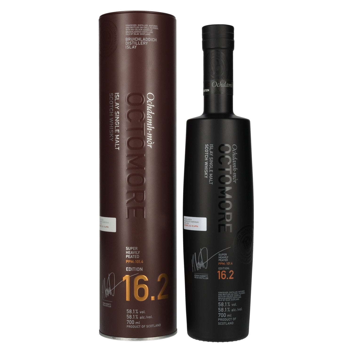 Octomore EDITION : 16.2 Super Heavily Peated Islay Single Malts Release 2025 58,1% Vol. 0,7l en Tinbox