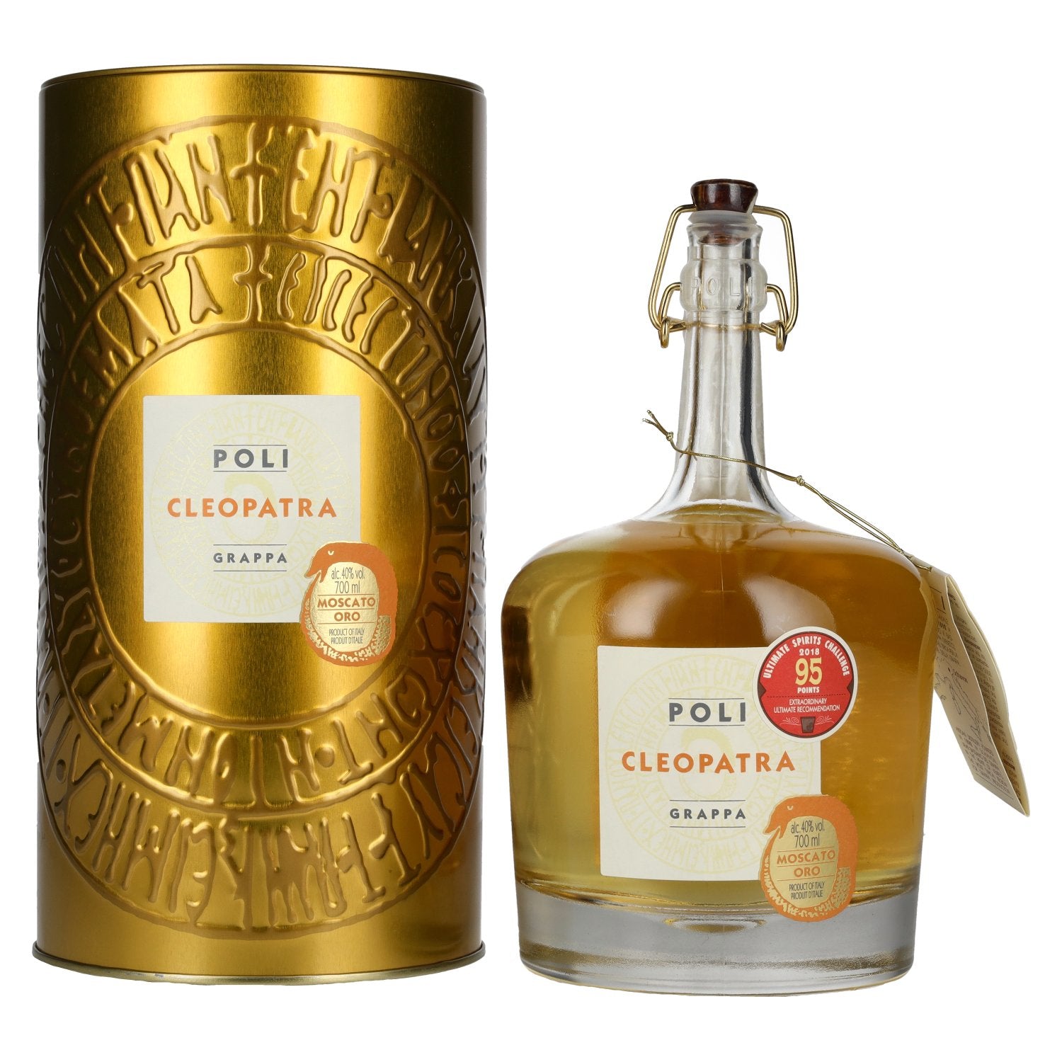 Poli Grappa Cleopatra Moscato Oro 40% Vol. 0,7l in Blik