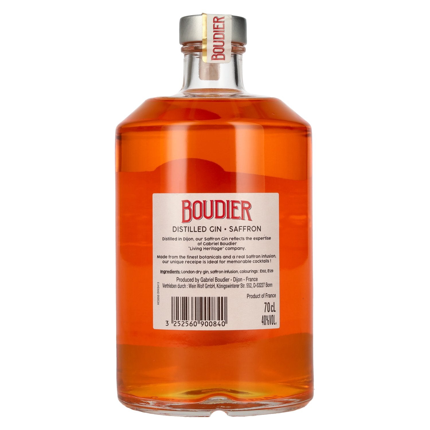 Boudier Saffron Gin 40% Vol. 0,7l
