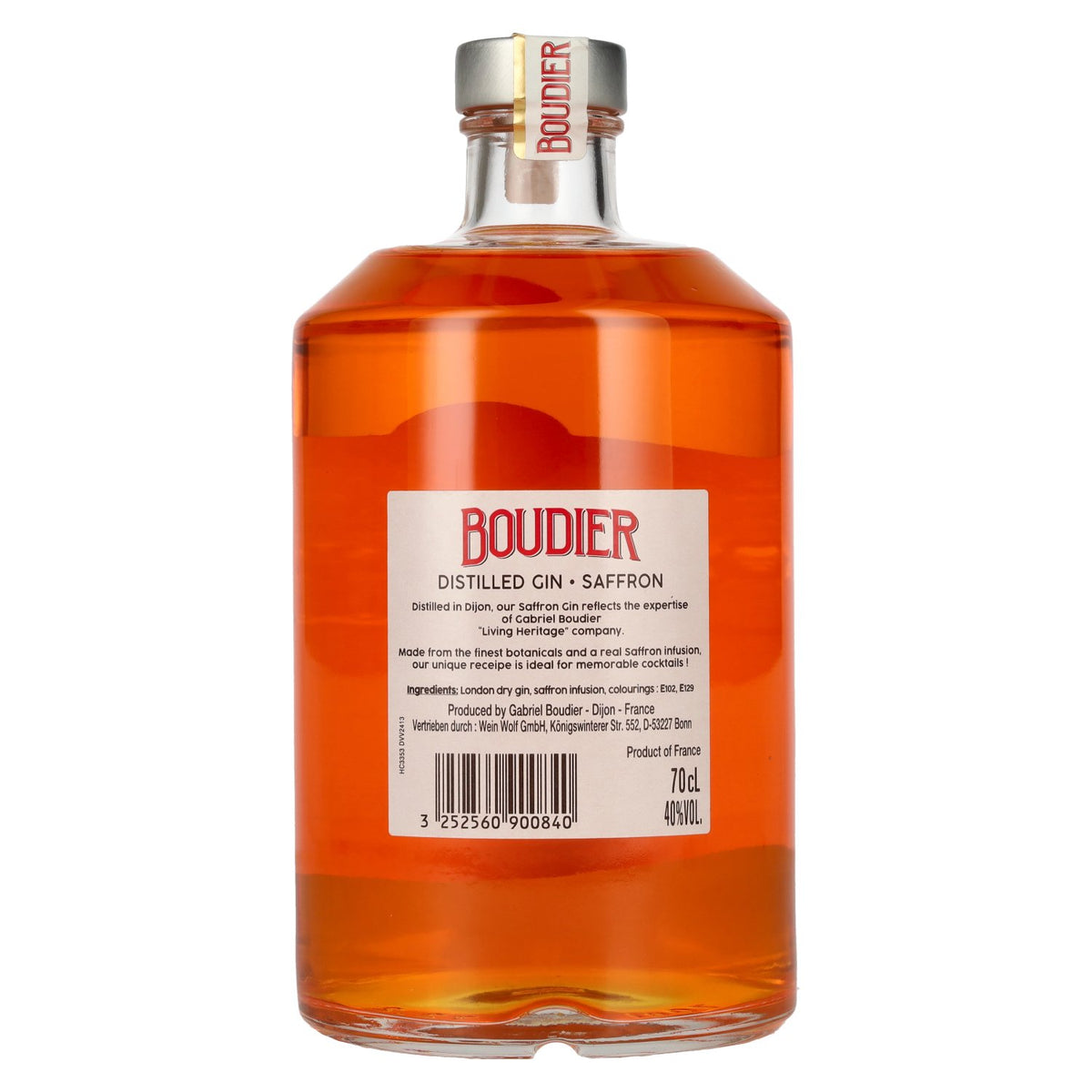 Boudier Saffron Gin 40% Vol. 0,7l