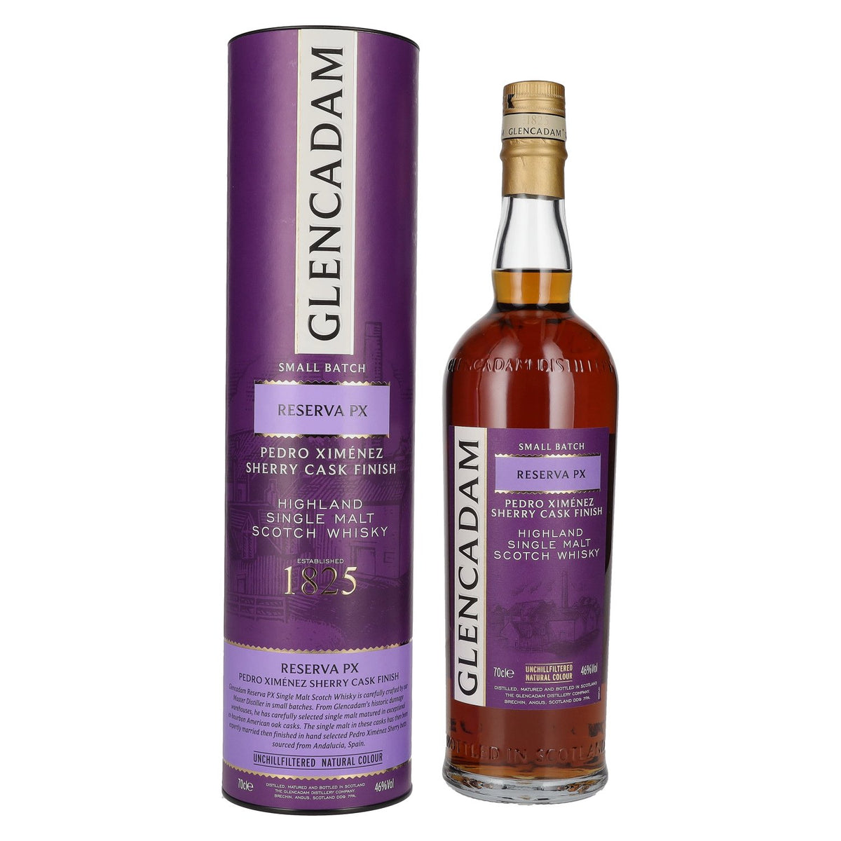 Glencadam RESERVA PX Small Batch 46% vol. 0,7 l in geschenkverpakking