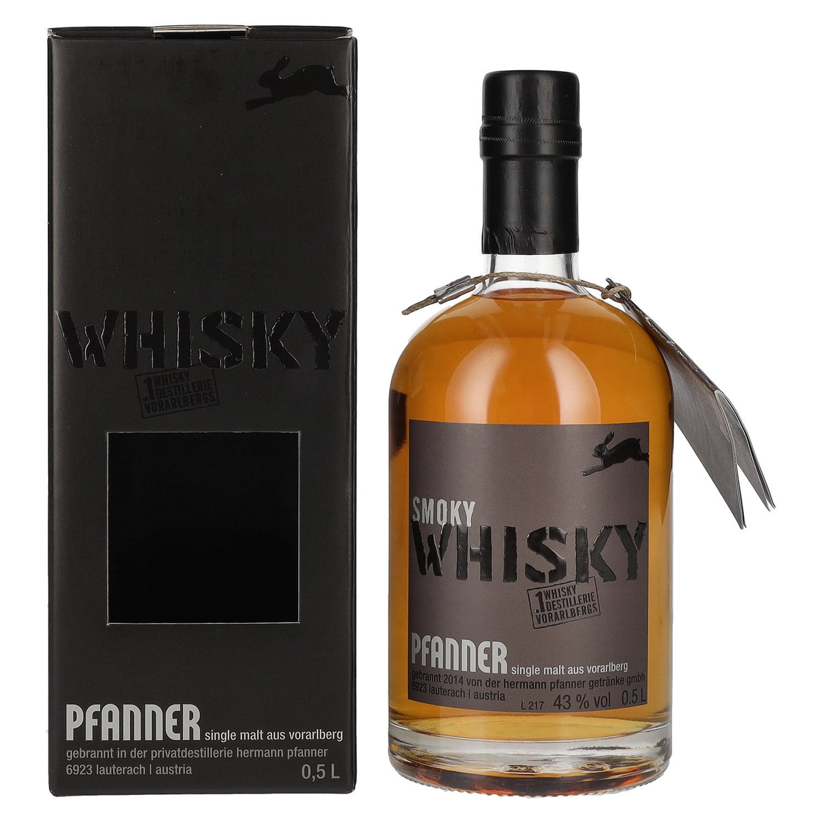 Pfanner Smoky Single Malt Whisky 43% Vol. 0,5l in Geschenkbox