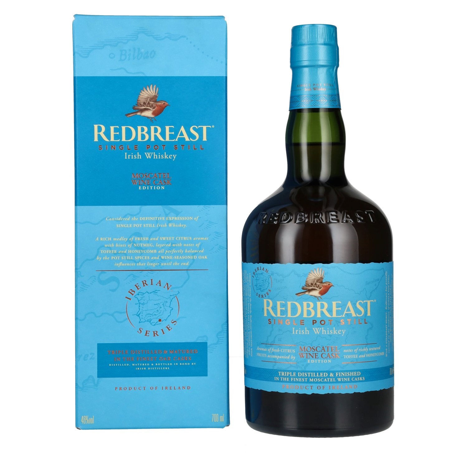 Redbreast IBERIAN SERIES Single Pot Still Irish Whiskey MOSCATEL WINE CASK 46% Vol. 0,7l en coffret cadeau