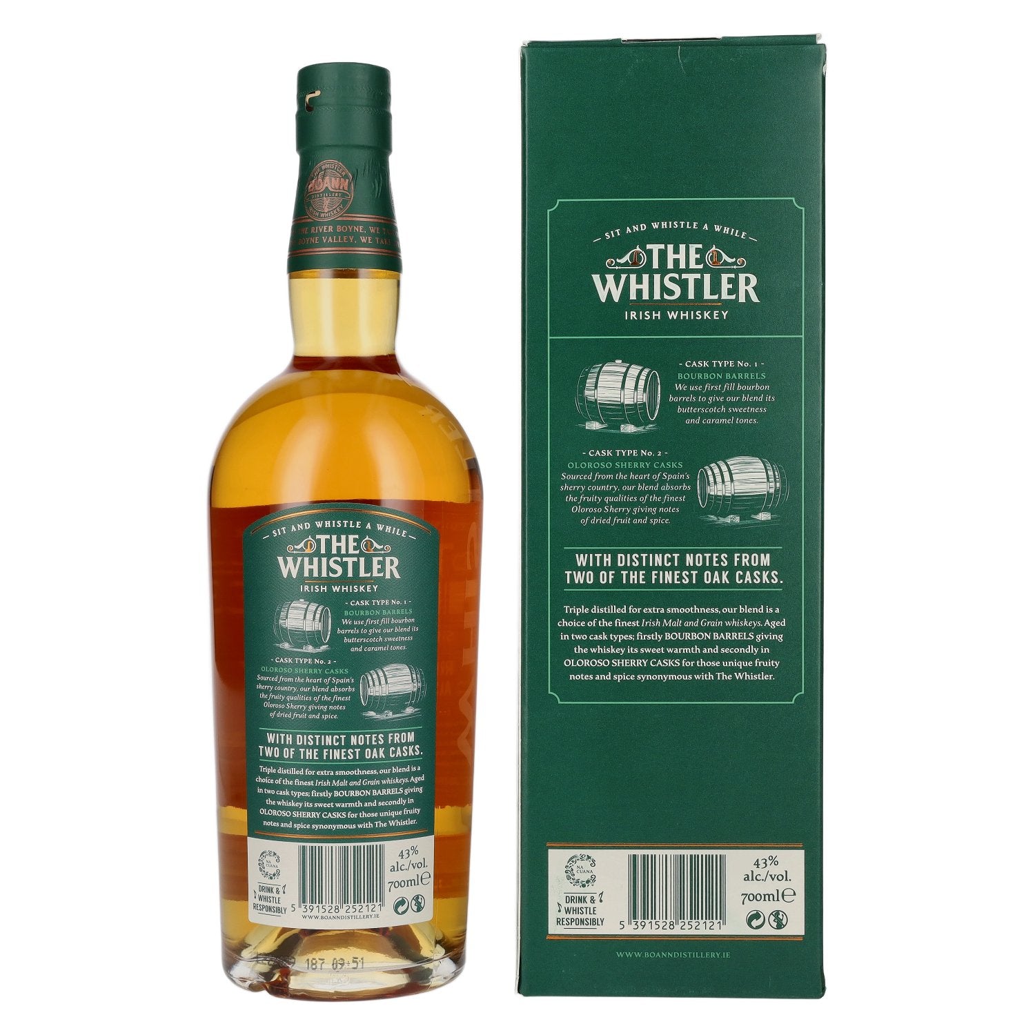 The Whistler Irish Whiskey OLOROSO SHERRY CASK FINISH 43% Vol. 0,7l in Geschenkbox