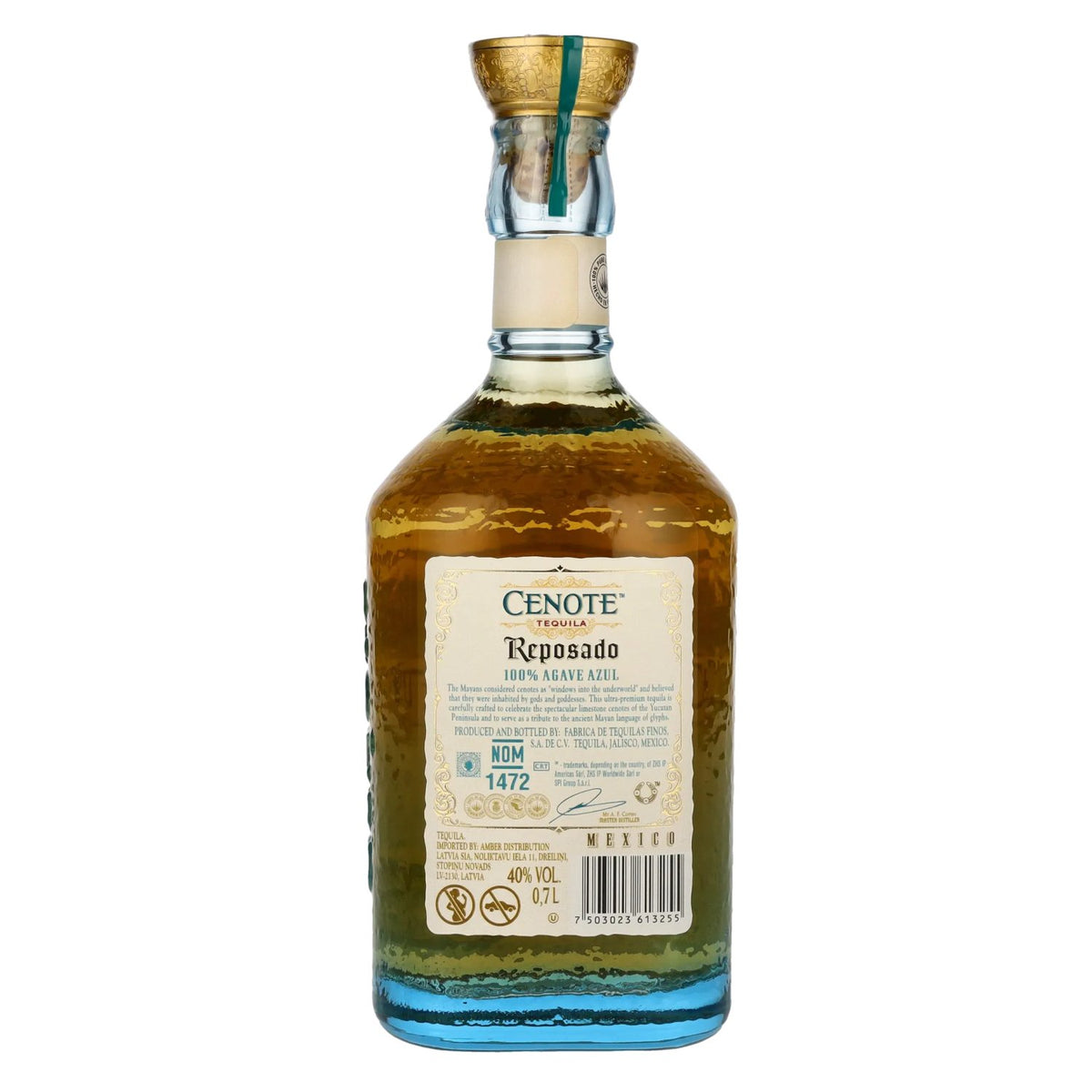 Cenote Tequila Reposado 100% Agave Azul 40% vol. 0.7 l
