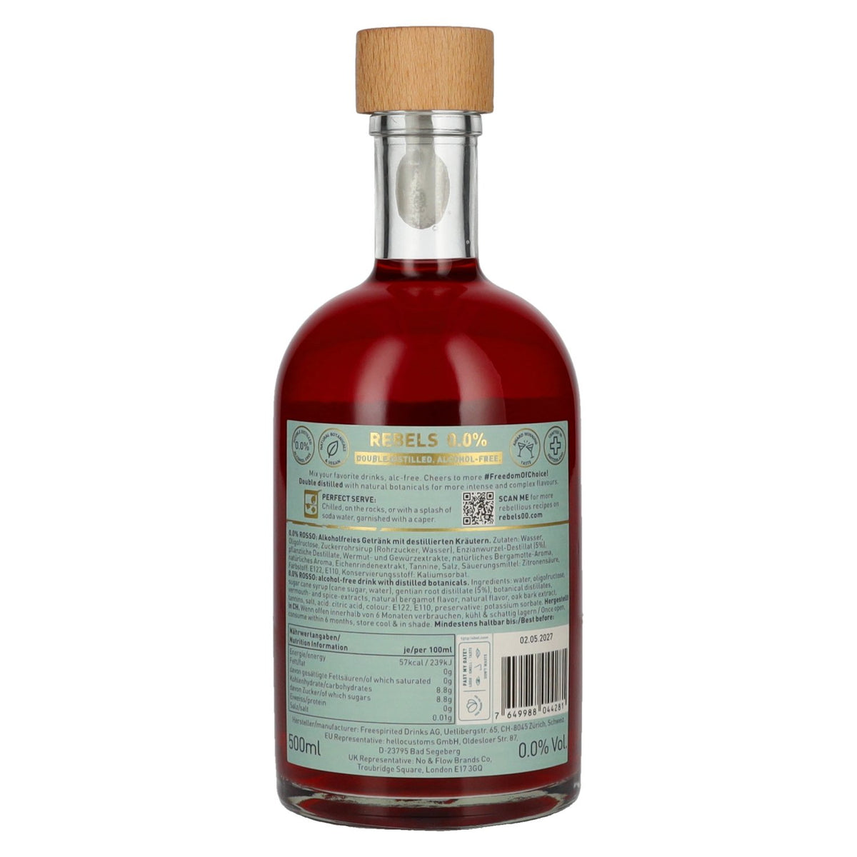 Rebels 0,0 % Cheers Revolution Rosso sans alcool 0,5 l