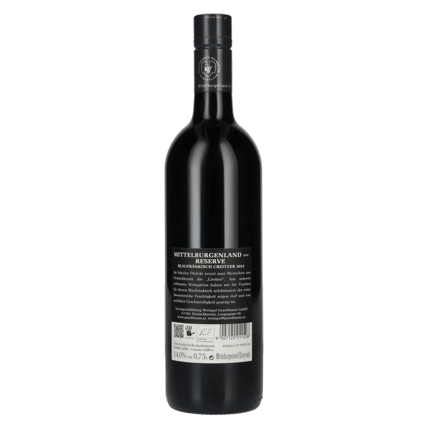 Gesellmann Blaufränkisch Creitzer Reserve Mittelburgenland DAC 2022 14% Vol. 0,75l