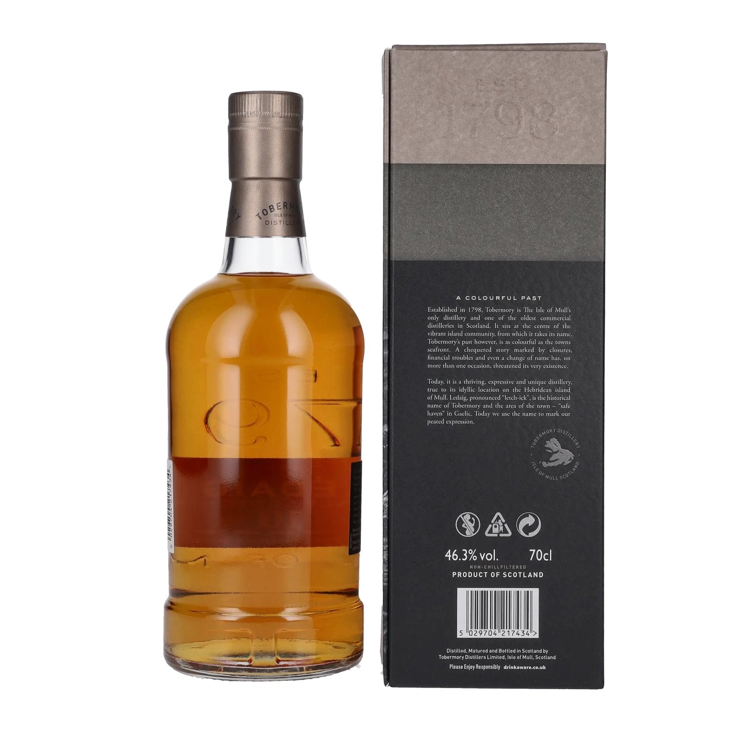 Ledaig 10 Years Old Single Malt Scotch Whisky 46,3% Vol. 0,7l en boîte cadeau