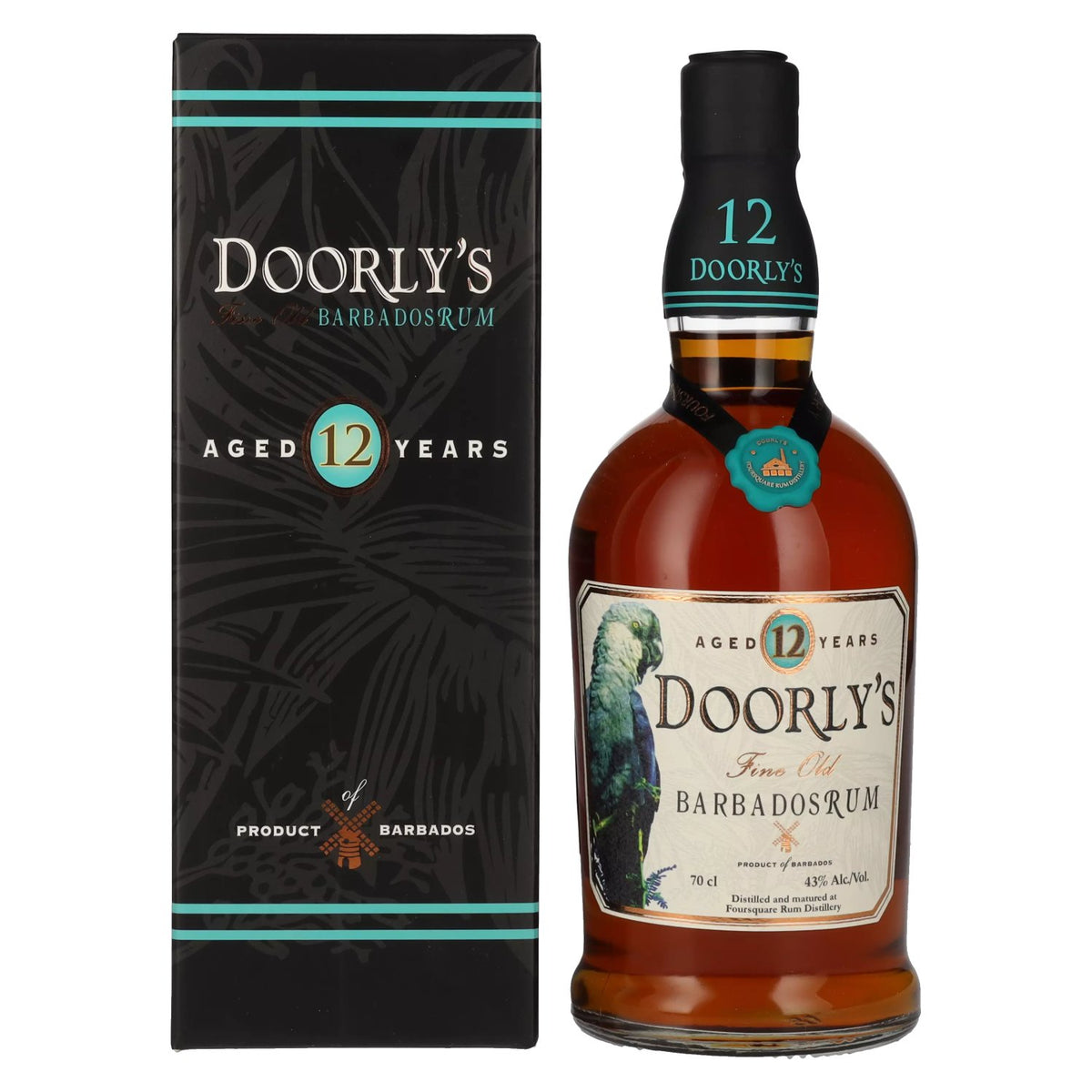 Doorly's 12 Years Old Fine Old Barbados Rum 43% vol. 0,7 l in geschenkverpakking