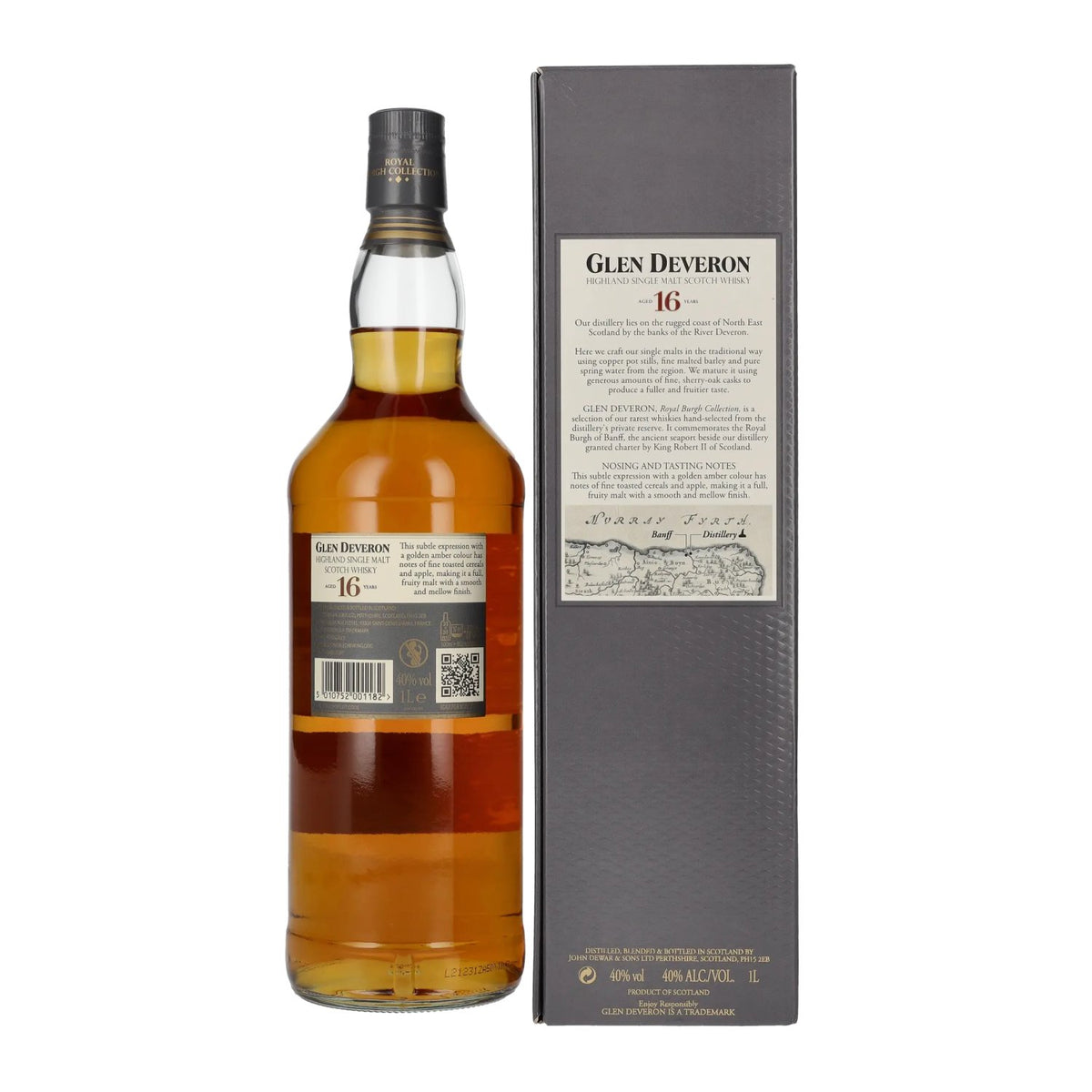Glen Deveron 16 Years Old Highland Single Malt 40% vol. 1 l in geschenkverpakking