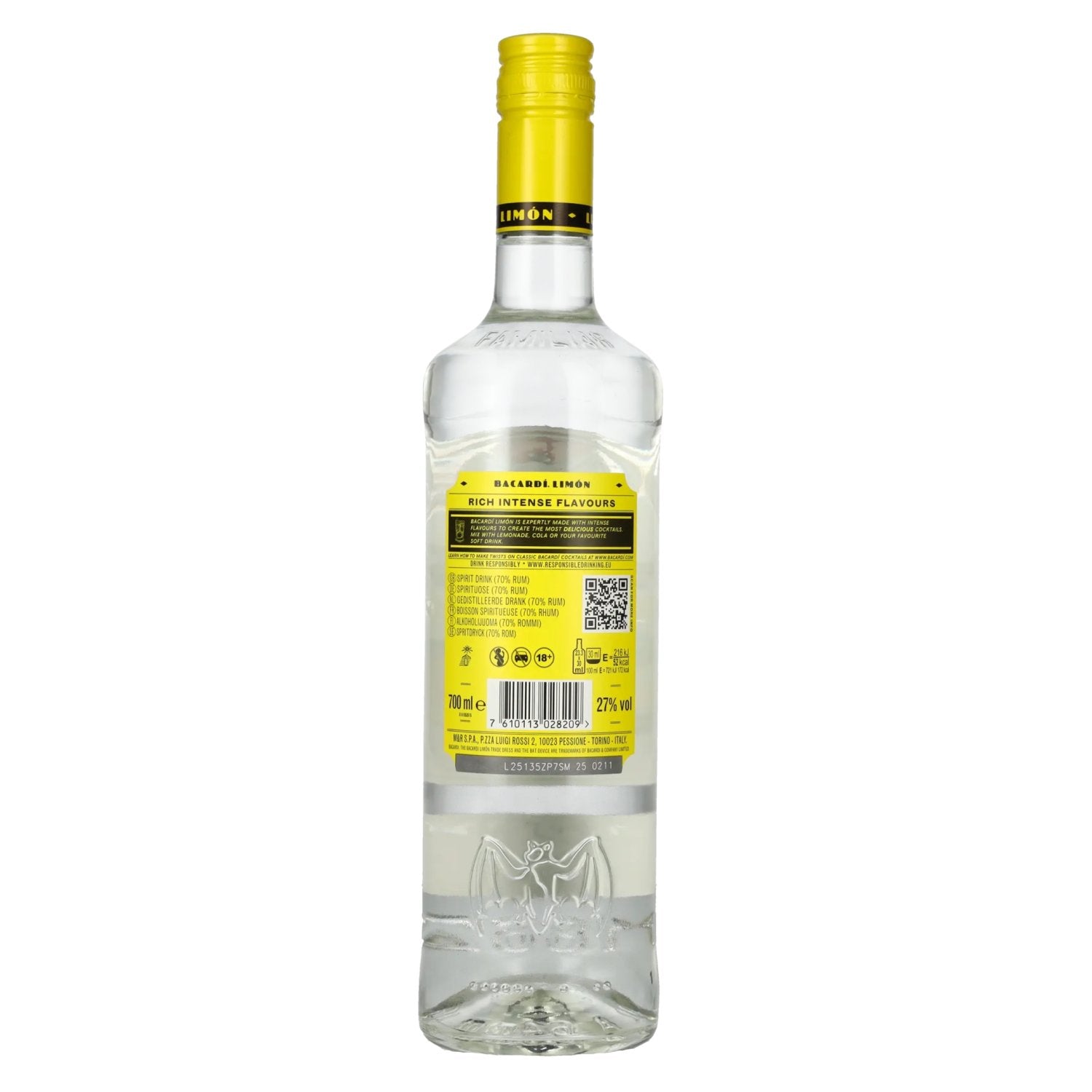 Bacardi LIMÓN Rum With Natural Flavours 27% Vol. 0,7l