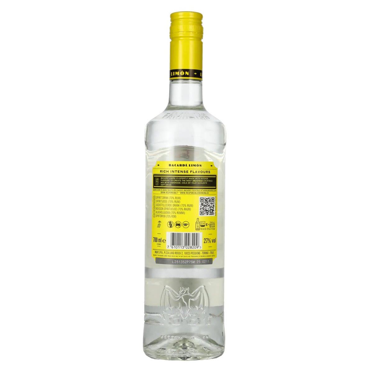 Bacardi LIMÓN Rum With Natural Flavors 27% Vol. 0,7l