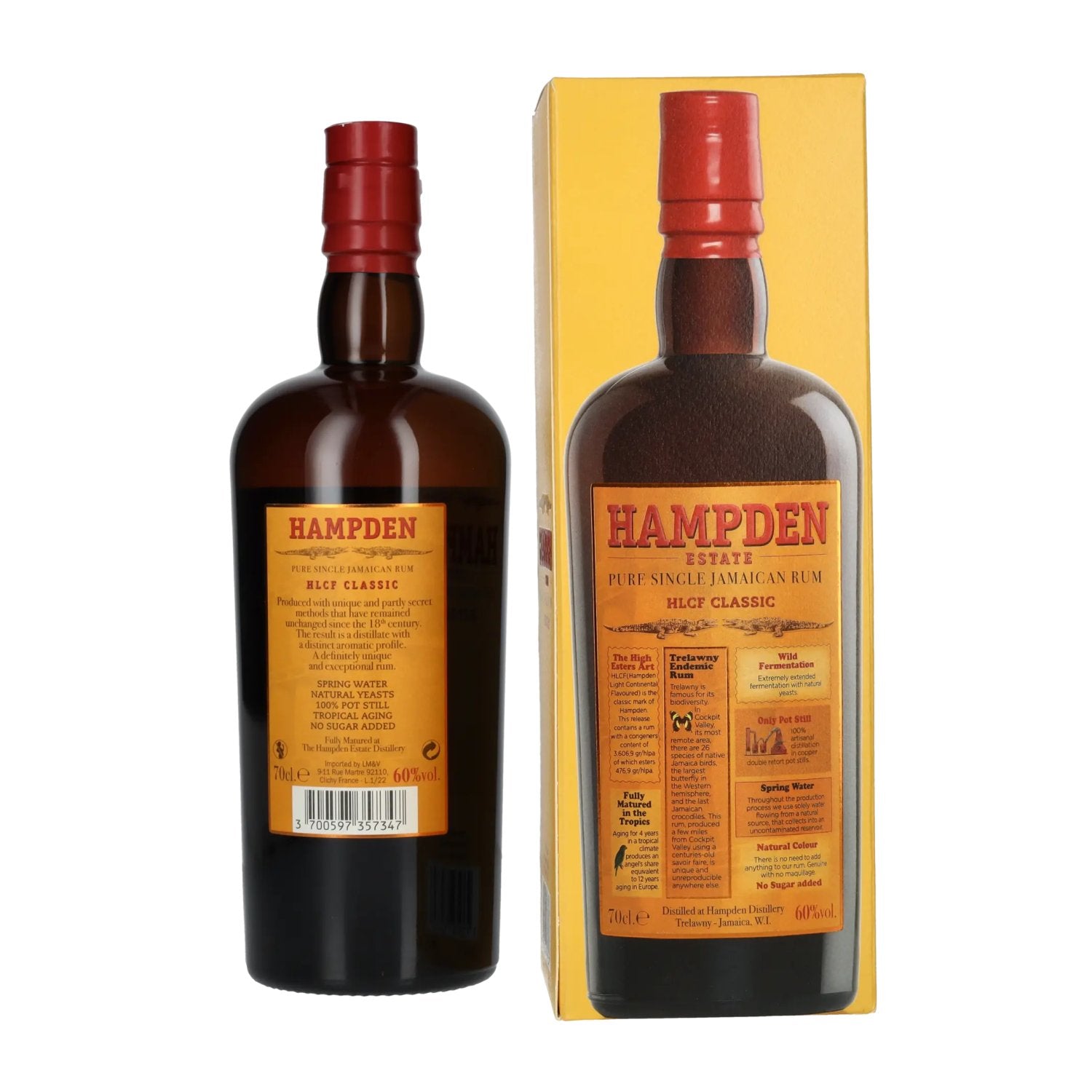 Hampden HLCF CLASSIC Estate Pure Single Jamaicaanse Rum 60% Vol. 0,7l in geschenkverpakking