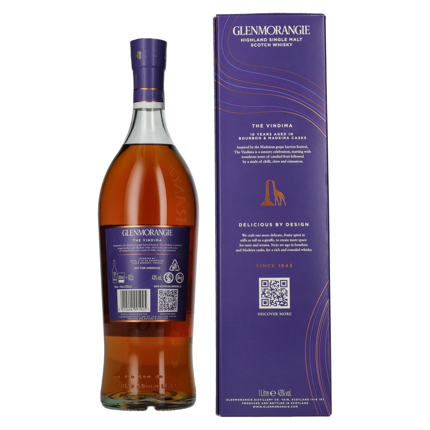 Glenmorangie 16 Years Old THE VINDIMA Highland Single Malt Scotch Whisky 43% Vol. 1l in gift box