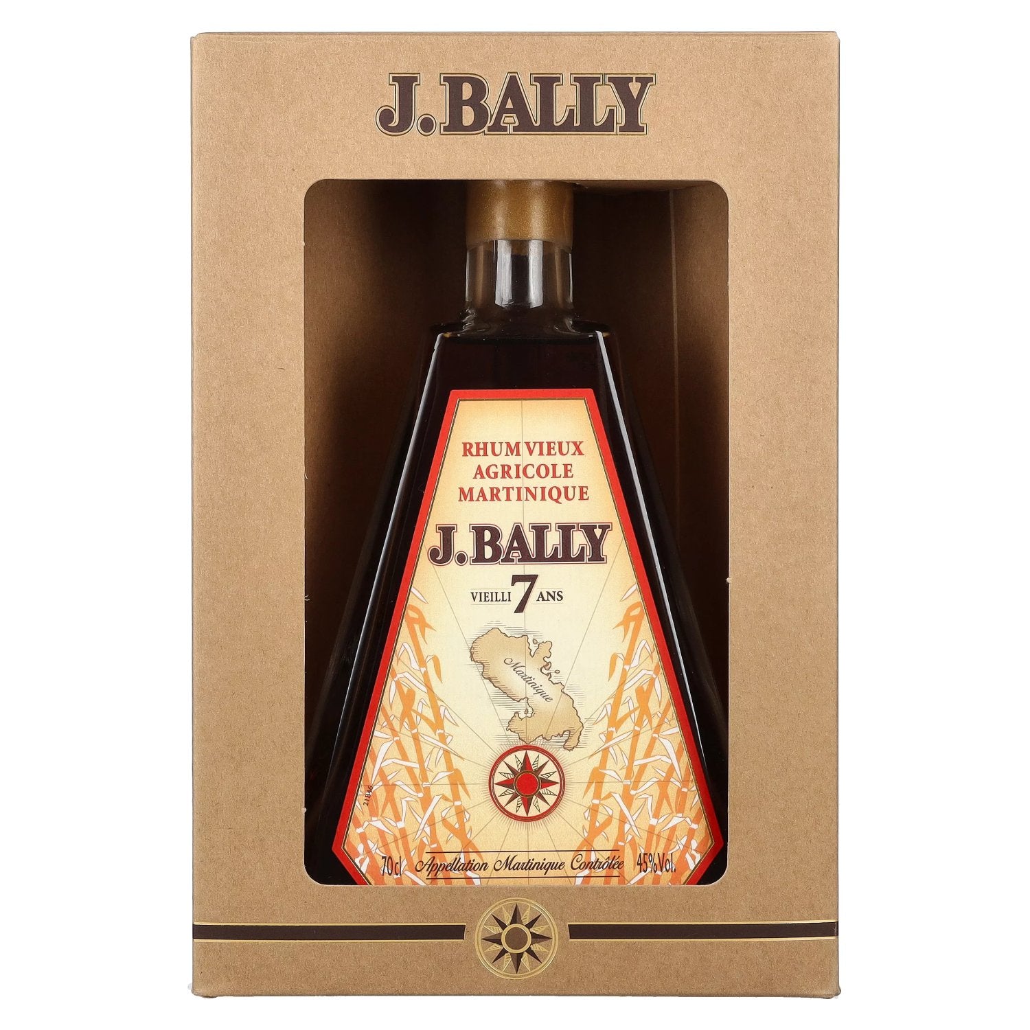 J. Bally Rhum Vieux Agricole Martinique 7 Ans D'Âge 45% vol. 0,7l en coffret cadeau
