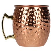 Moscow Mule Becher Edelstahl Kupfer-Look glänzend gehammert 0,55l