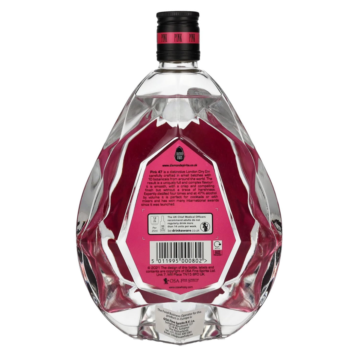 Pink 47 London Dry Gin 47% ABV 0.7 l