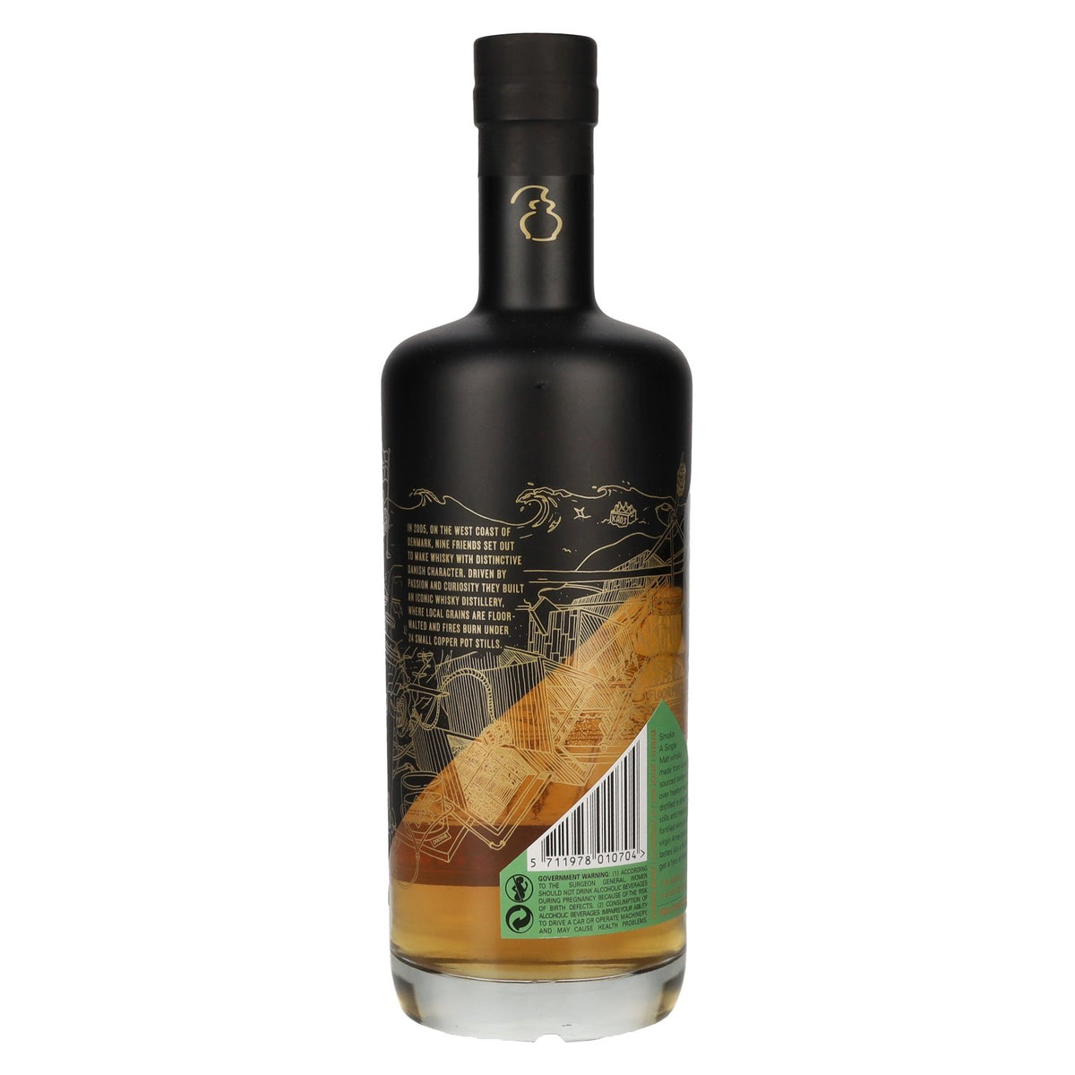 Stauning SMOKE Vloer Gerookte Gerst Deense Single Malt Whisky 47% Vol. 0,7l