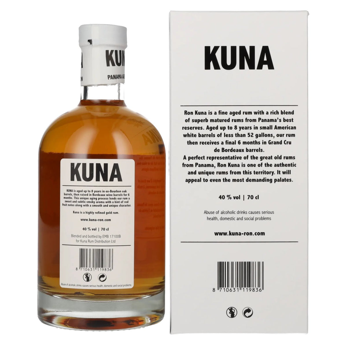 Kuna Panama Aged Ron 40% vol. 0,7 l in geschenkverpakking