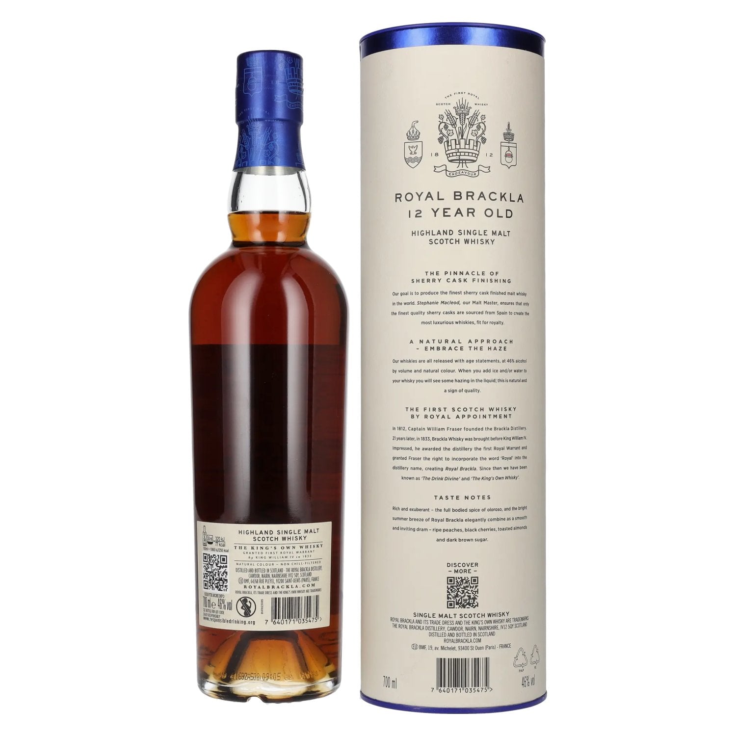 Royal Brackla 12 Years Old Oloroso Sherry Cask Finish 46% Vol. 0,7l en boîte cadeau