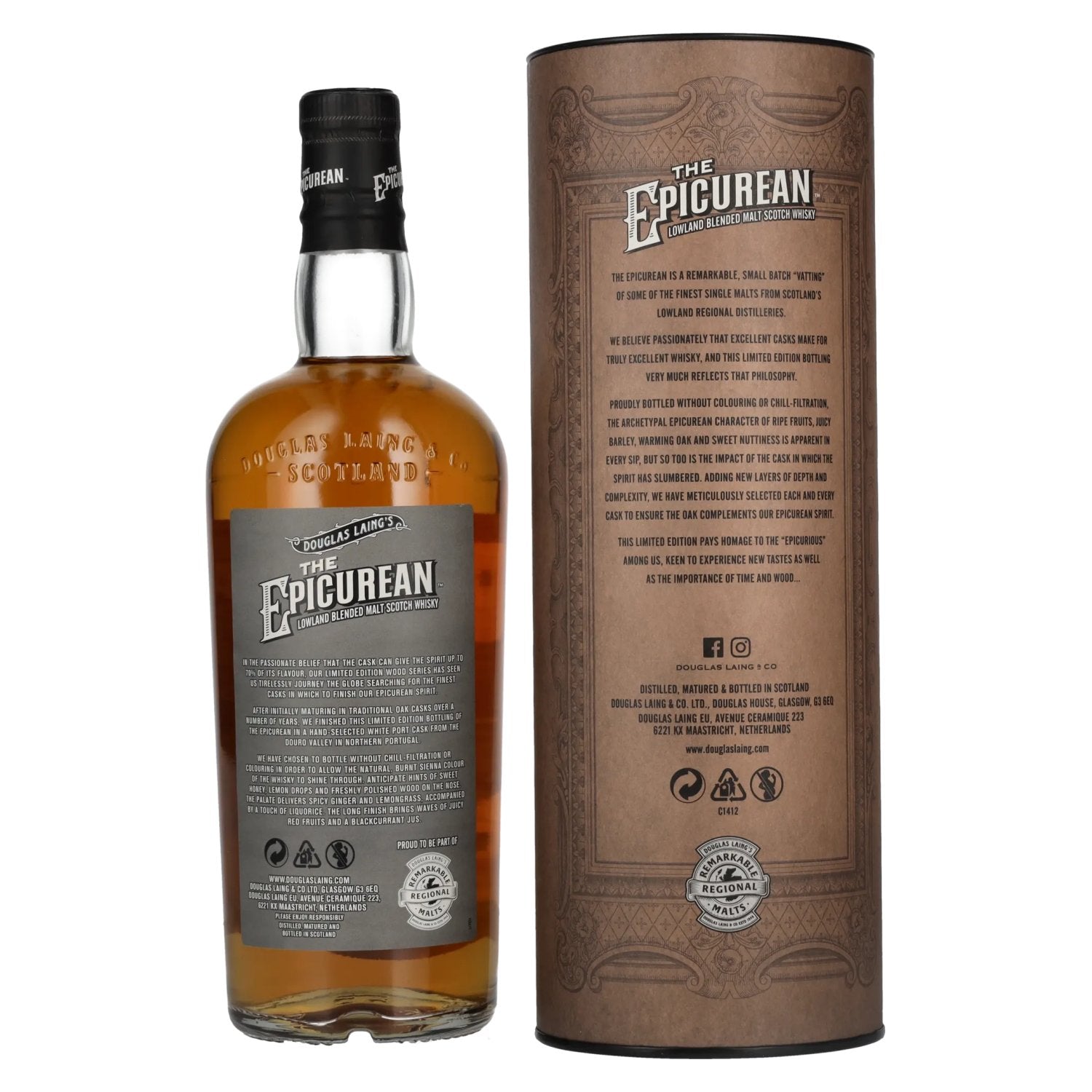 Douglas Laing THE EPICUREAN White Port Cask Finish Limited Edition 48% vol. 0,7l en boîte cadeau
