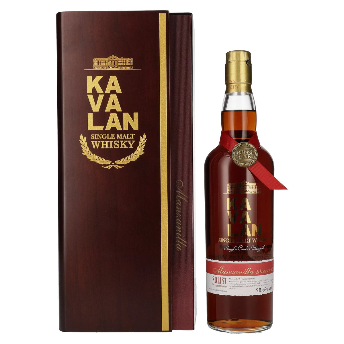 Kavalan SOLIST Manzanilla Sherry Cask 58,6% Vol. 0,7l in Holzkiste
