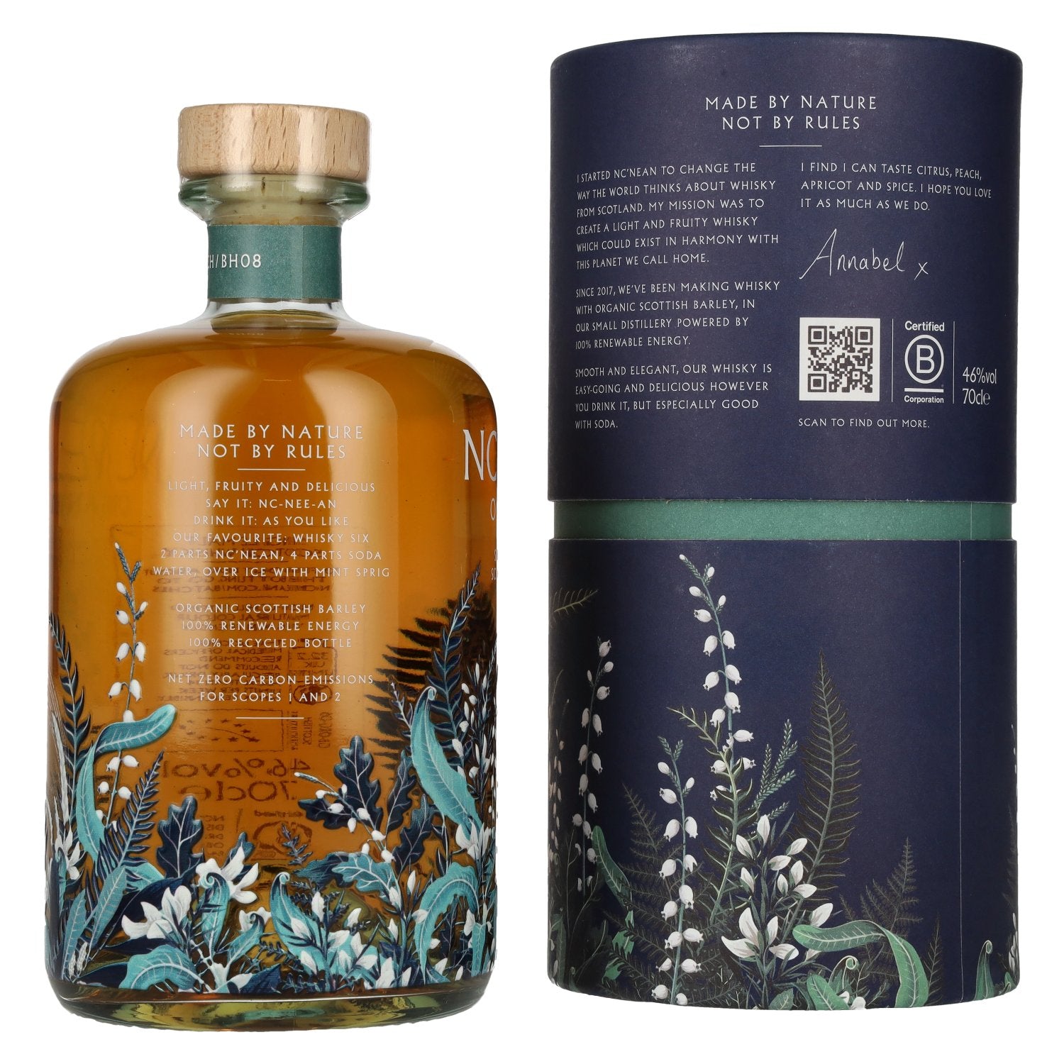 NC'NEAN ORGANIC Single Malt Scotch Whisky Batch BH08 46% Vol. 0,7l in geschenkverpakking
