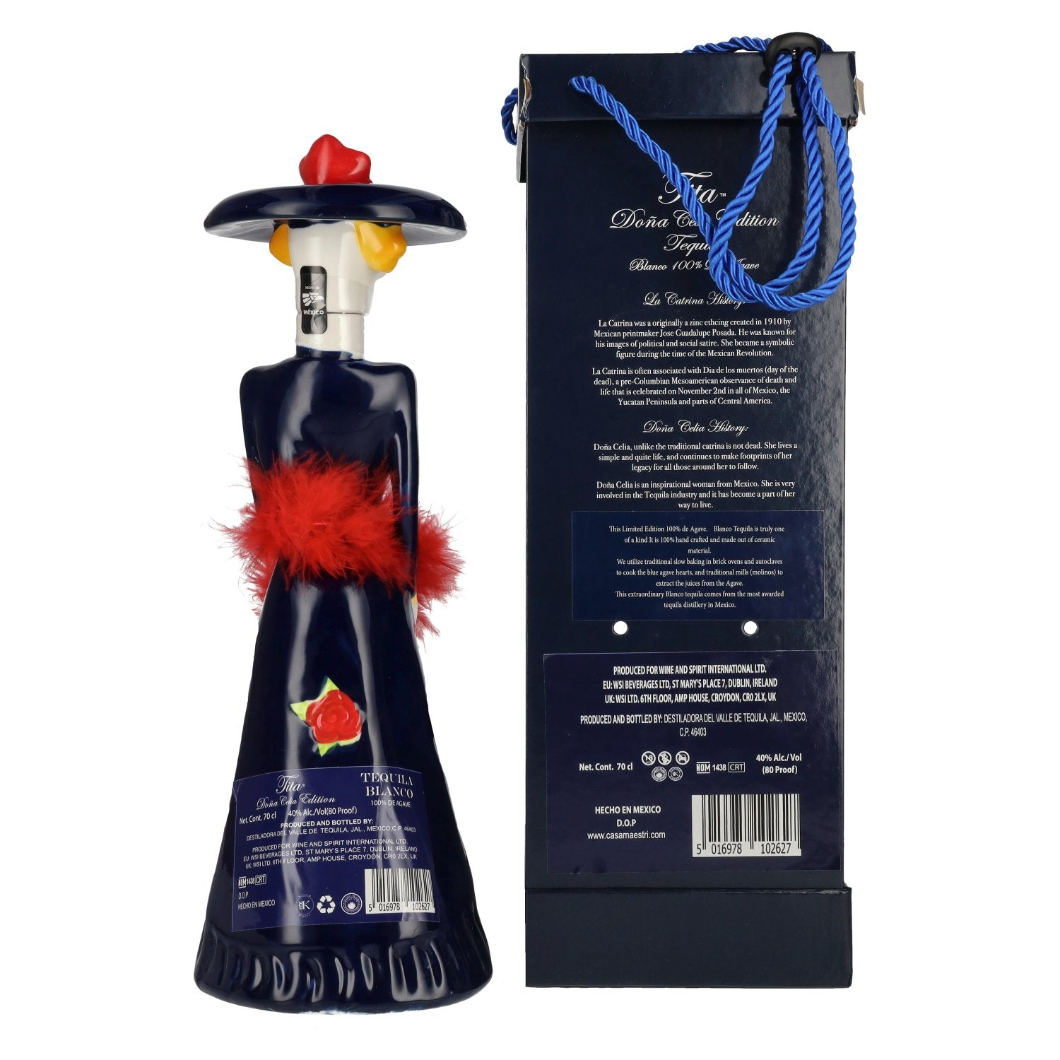Dona Celia Tequila Blanco 100% de Agave 40% Vol. 0,7l in Geschenkbox