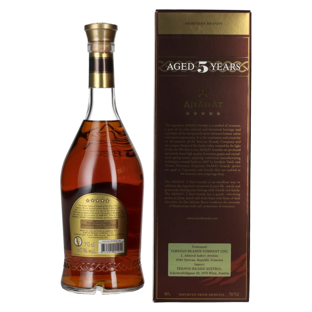 Ararat 5 Years Old 40% Vol. 0,7l in gift box