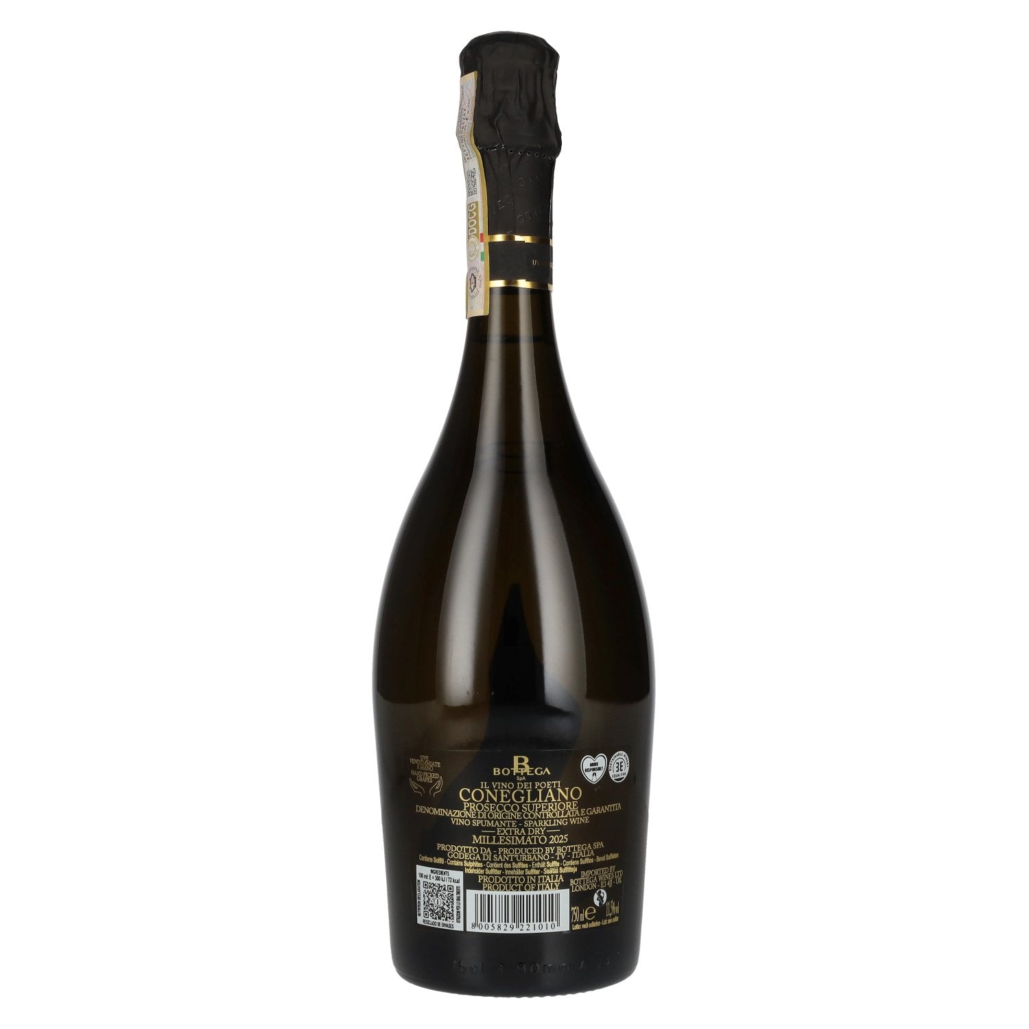 Bottega Il Vino dei Poeti CONEGLIANO Prosecco Superiore Extra Dry Millesimato DOCG 2025 11,5% Vol. 0,75l
