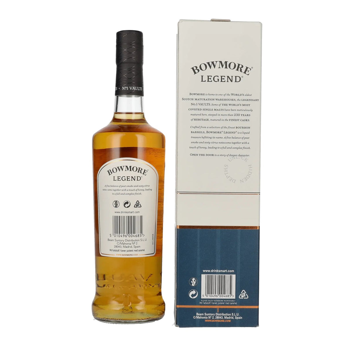 Bowmore LEGEND Islay Single Malt 40% ABV 0.7l in a gift box