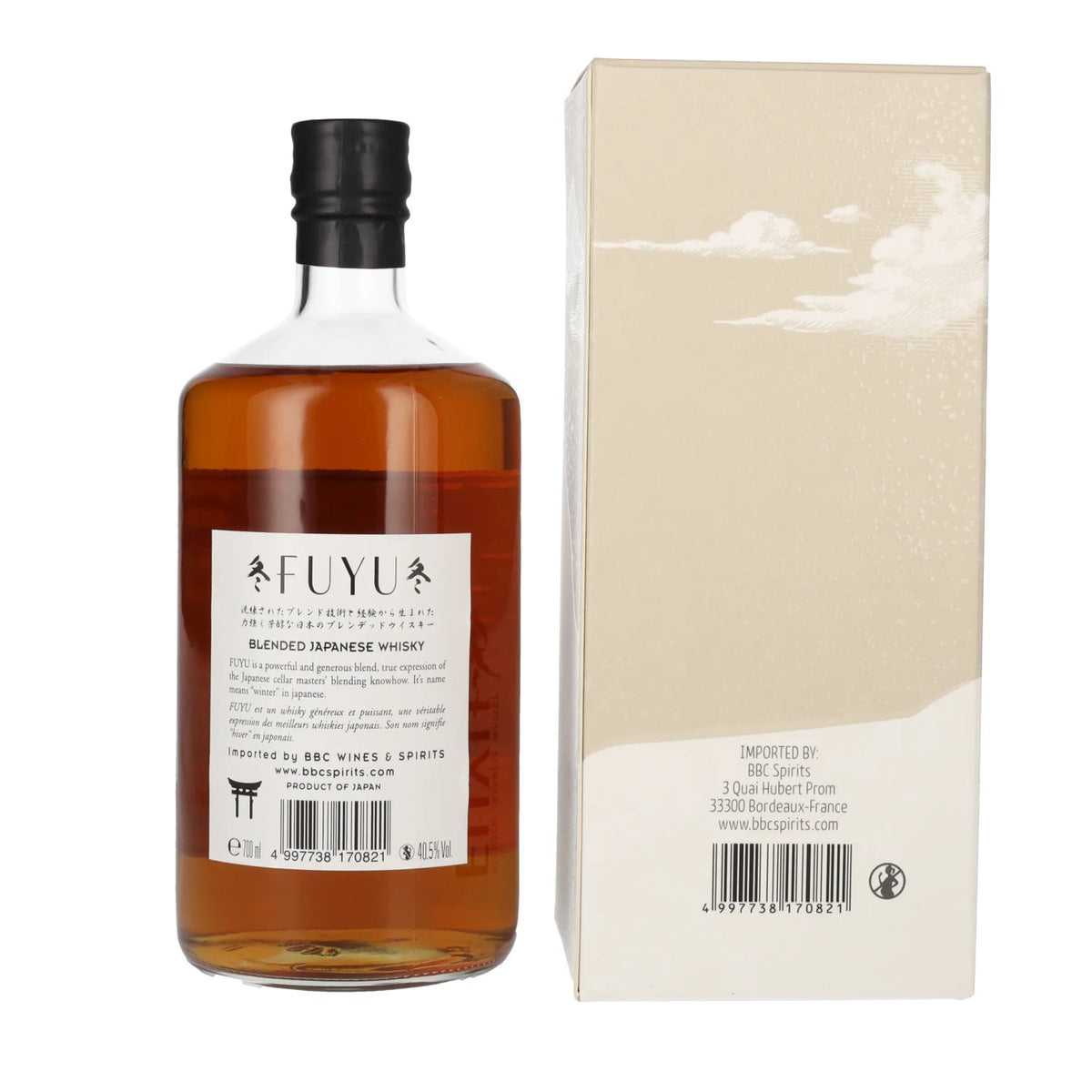 Fuyu Japanese Blended Whisky 40,5% vol. 0,7 l in geschenkverpakking