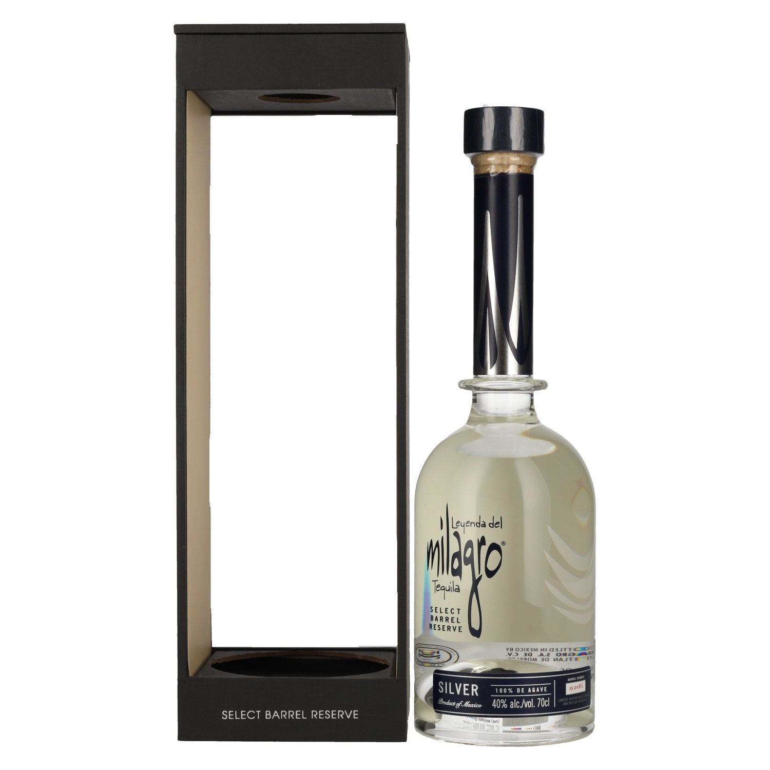 Leyenda del Milagro Tequila 100% de Agave SELECT BARREL SILVER 40% Vol. 0,7l in geschenkverpakking