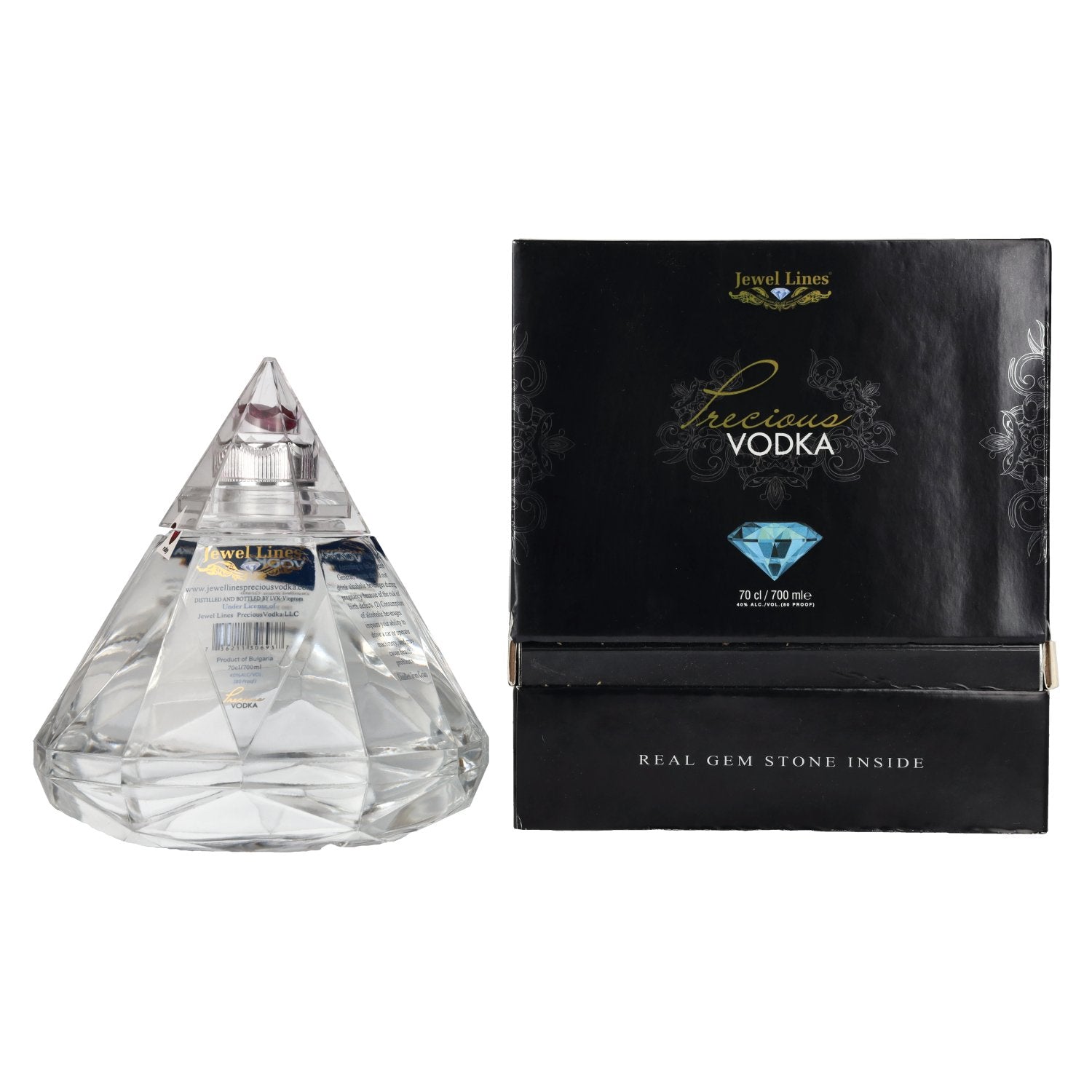 Vodka Jewels Lines Precious 40 % vol., 0,7 l, dans un coffret cadeau avec bec verseur