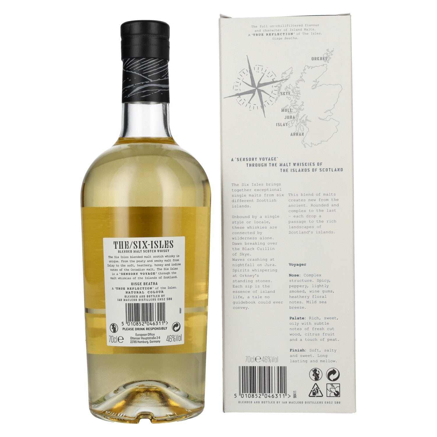 The Six Isles Blended Malt Scotch Whisky VOYAGER 46% vol. 0,7l en coffret cadeau