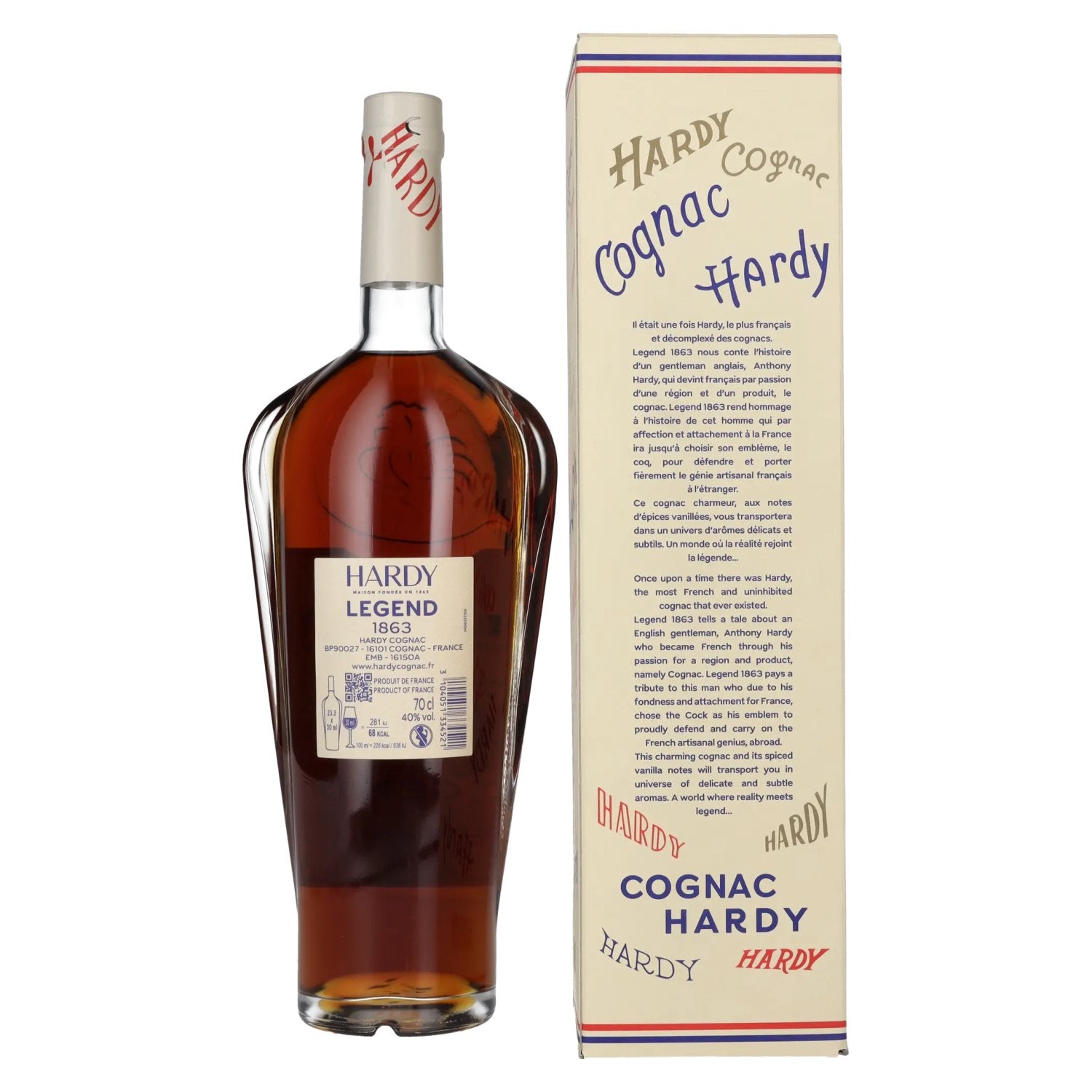 Hardy Cognac LEGEND 1863 40% Vol. 0,7l in Geschenkbox