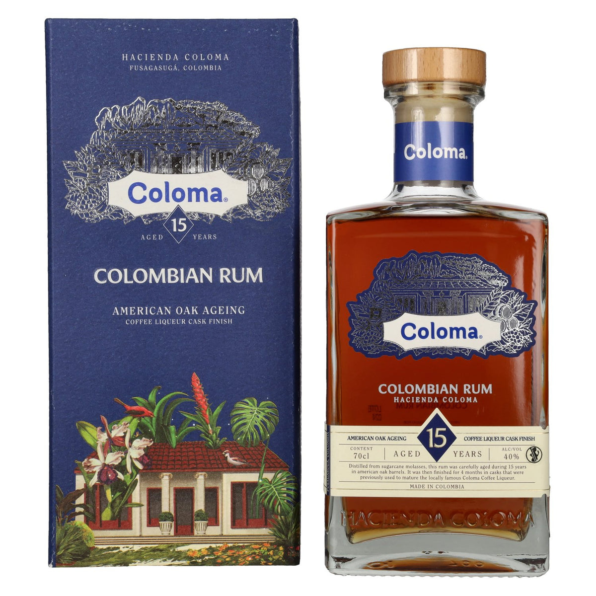 Ron Coloma 15 Years Colombian Rum 40% vol. 0,7 l in geschenkverpakking