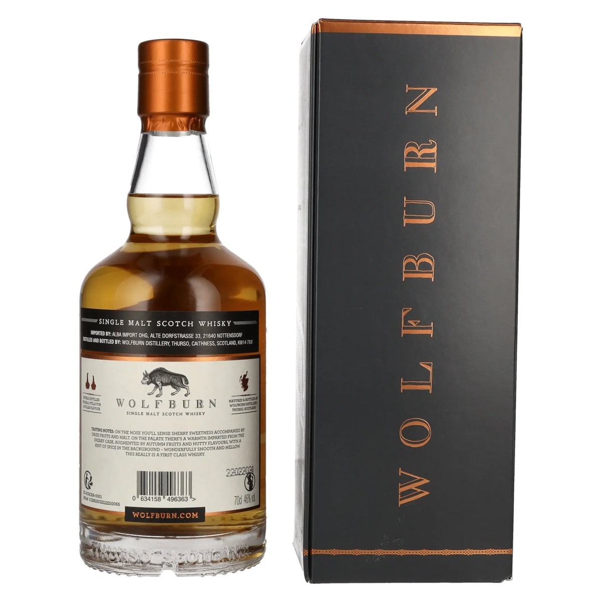 Wolfburn AURORA Single Malt Scotch Whisky 46% ABV 0.7l in a gift box
