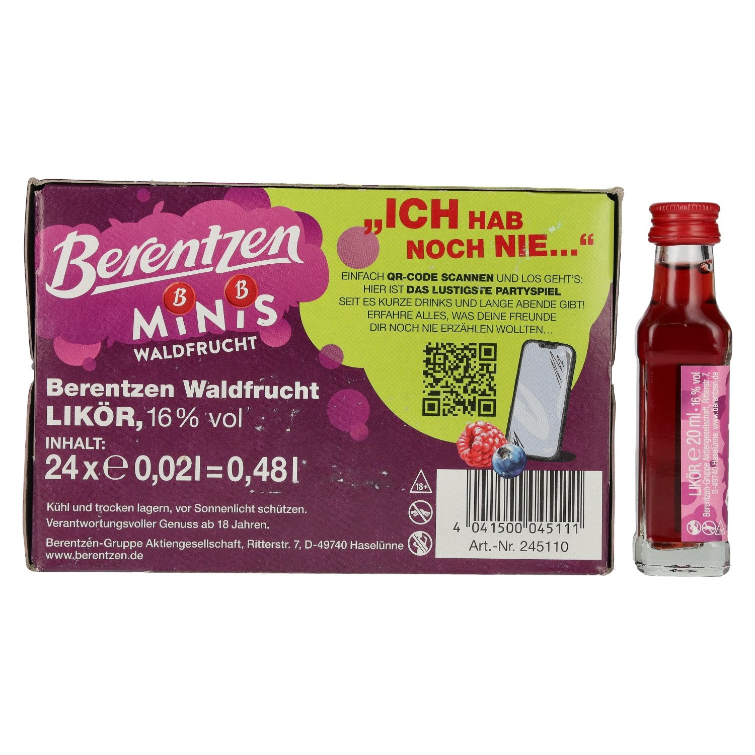 Berentzen Waldfrucht Minis 16% Vol. 24x0,02l